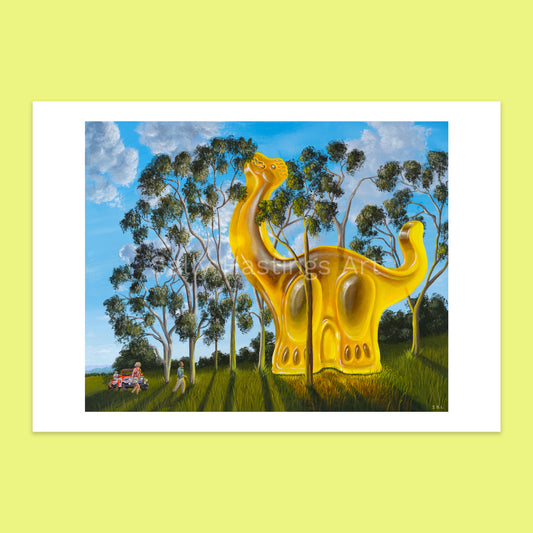 Jurassic 'Brachiosaurus Sunrise' – limited edition print