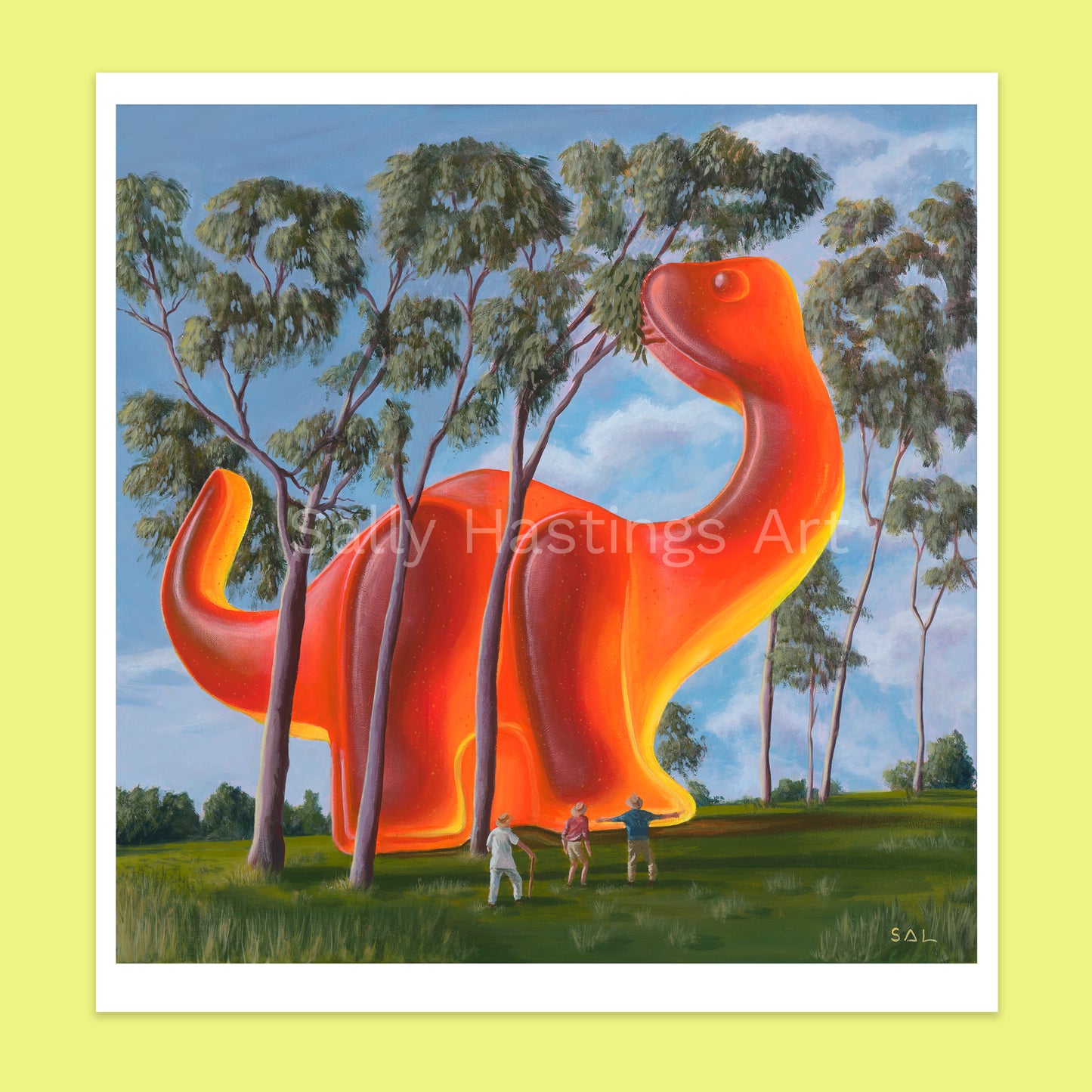 Gummy Dinosaur 'Jurassic brachiosaurus' pop art limited edition print