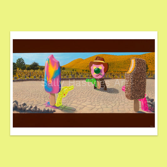 Bubble O Bill 'The Good, The Bad, The Sticky' pop art limited edition print