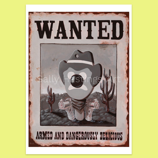 Bubble O Bill 'Wanted Poster' pop art limited edition print