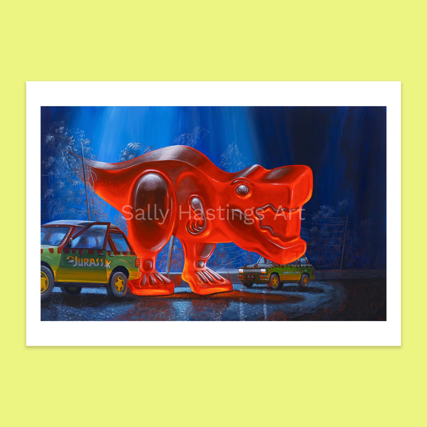 Jurassic 'T-Rex Roar' – limited edition print