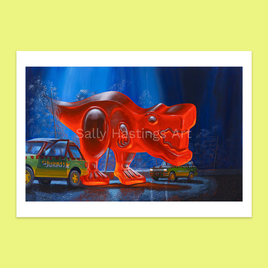 Jurassic 'T-Rex Roar' – limited edition print
