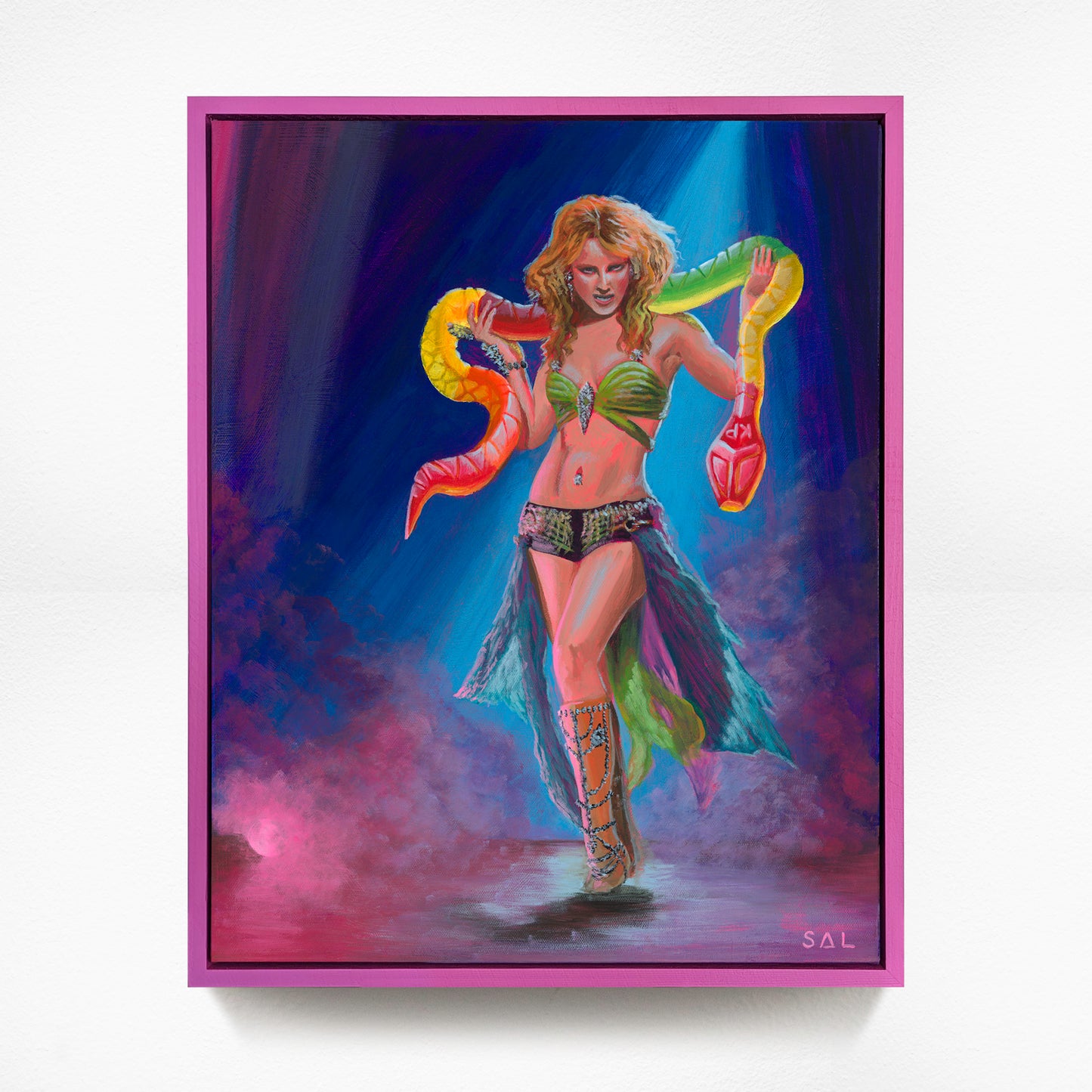 Britney Spears gummy snake original painting 