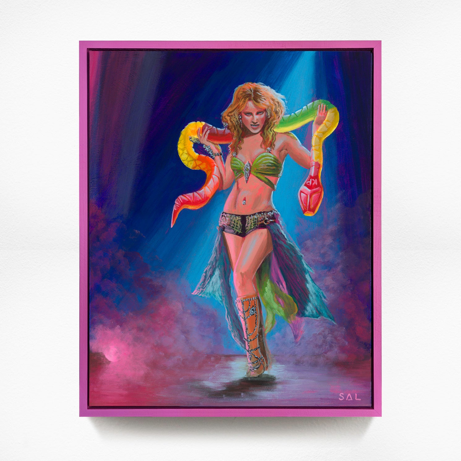 Britney Spears gummy snake original painting 