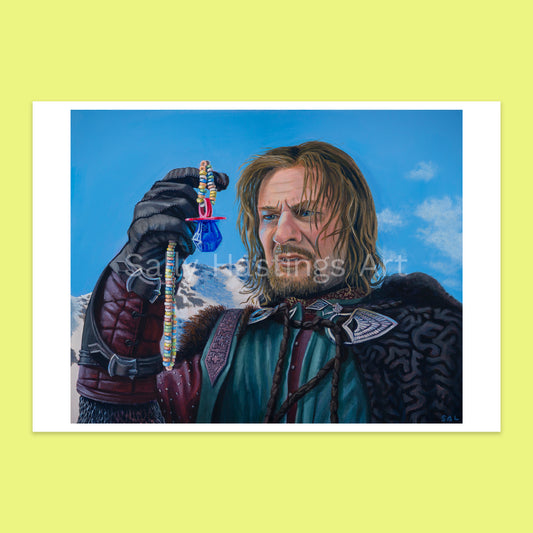 Boromir Lord of the Rings Ring Pops limited edition pop art print.
