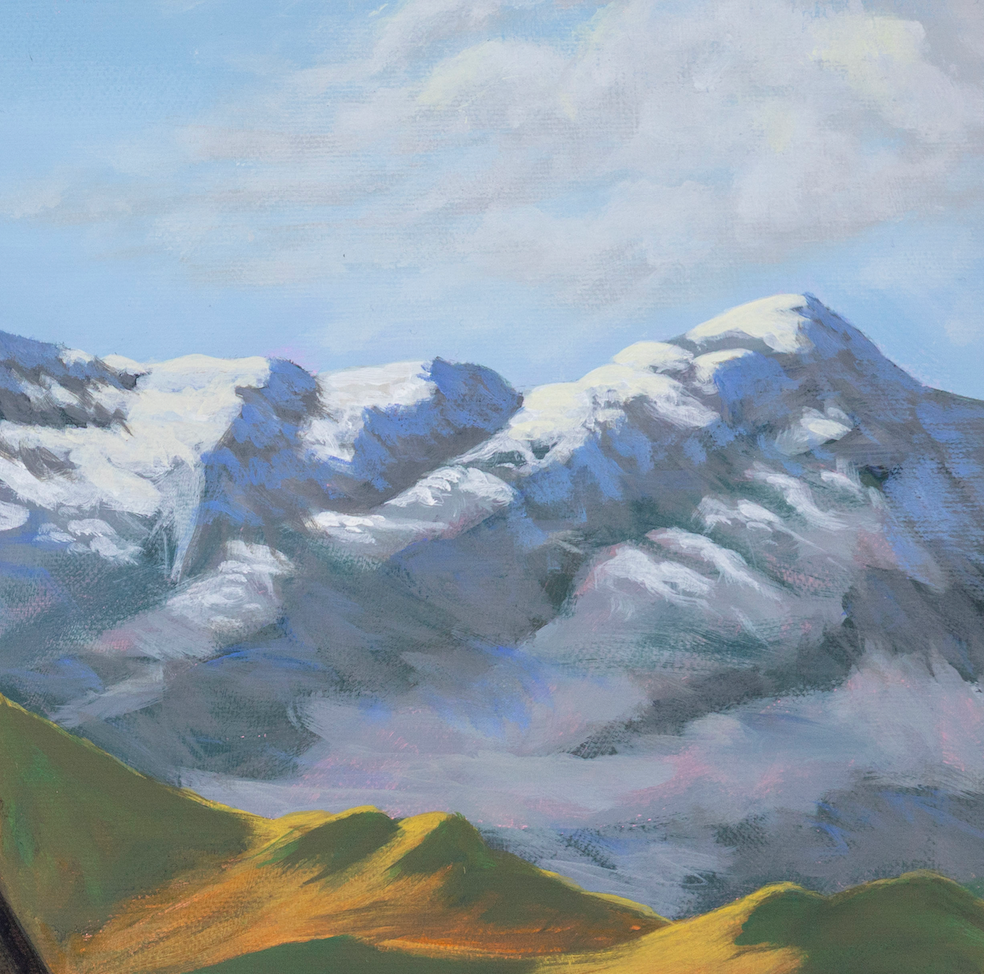close up Gandalf with a Twizzler Original Painting in the Lord of the Rings Ring Pops collection by Sally Hastings