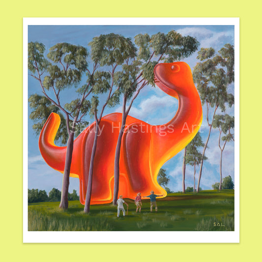 Gummy Dinosaur 'Jurassic brachiosaurus' pop art limited edition print
