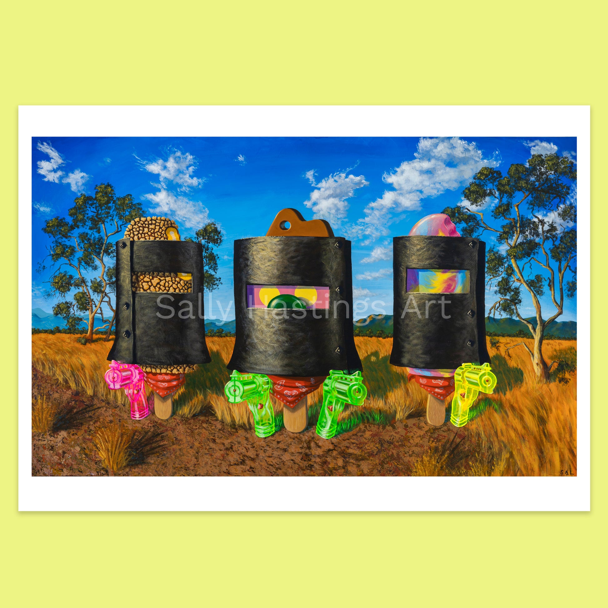 Bubble O Bushranger Ned Kelly 'Kelly Gang' pop art limited edition print
